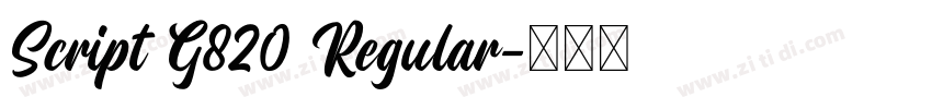 Script G820 Regular字体转换